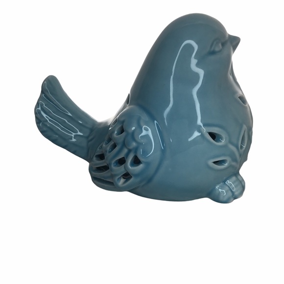 Blue Bird luminary reticulated decorative 6.5” ceramic - Picture 2 of 5